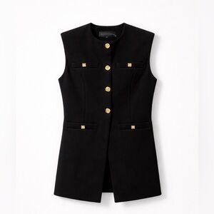 Endless Rose
Gold Tone Button Long Vest